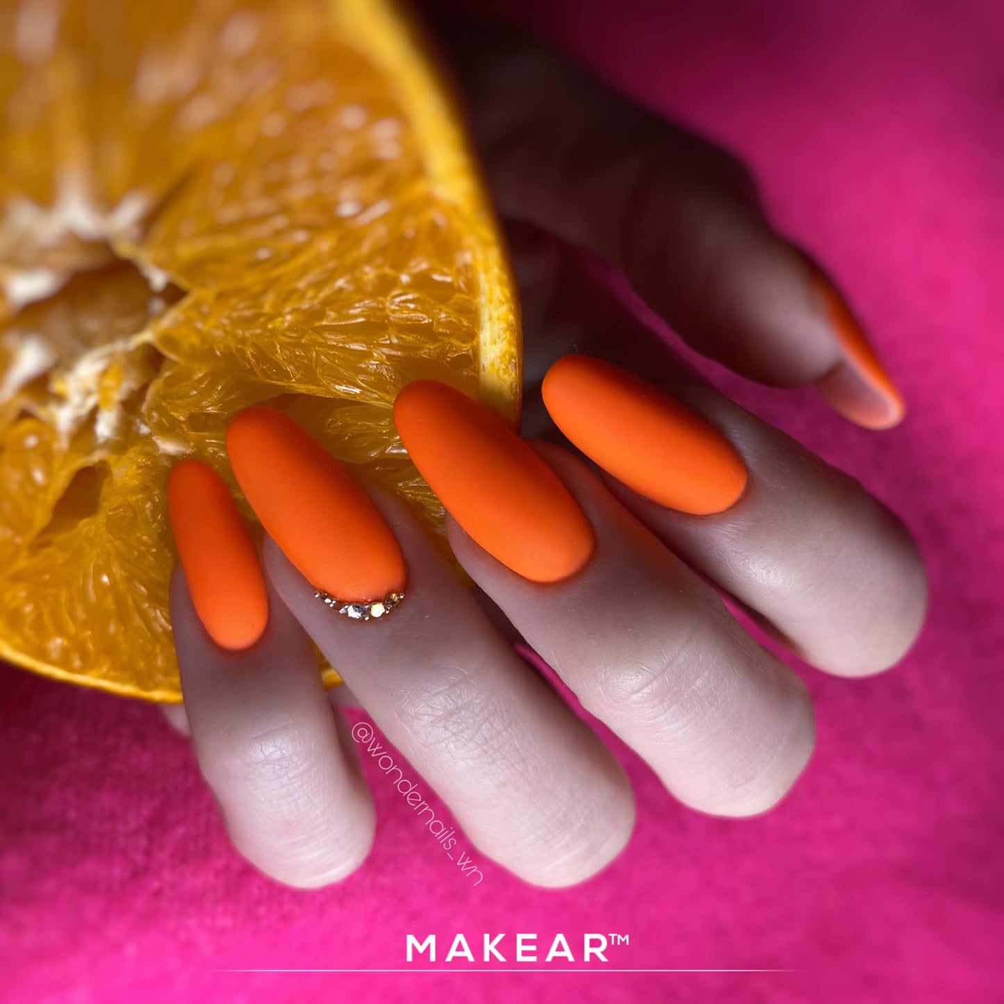 Color Rubber Base • CRB15 Sparkling Orange • Makear
