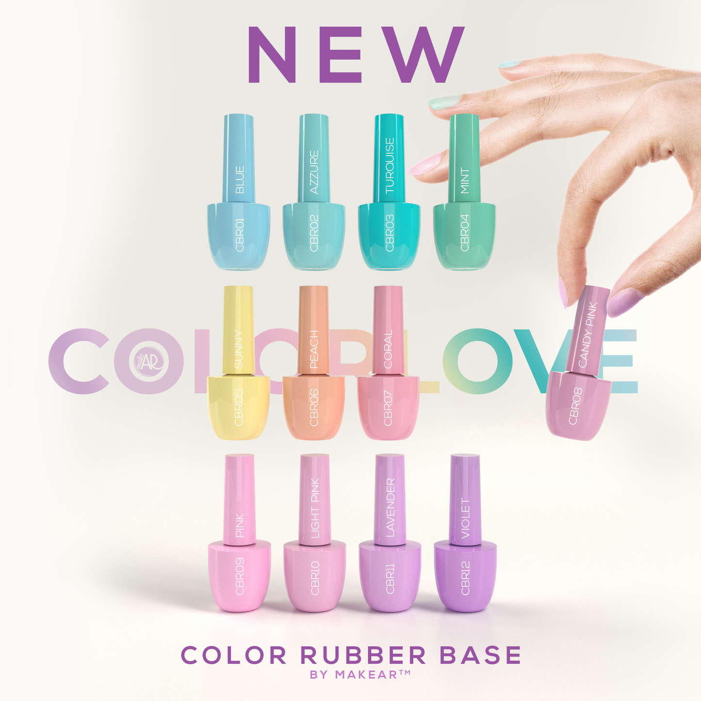 Color Rubber Base • CRB10 Light Pink • Makear
